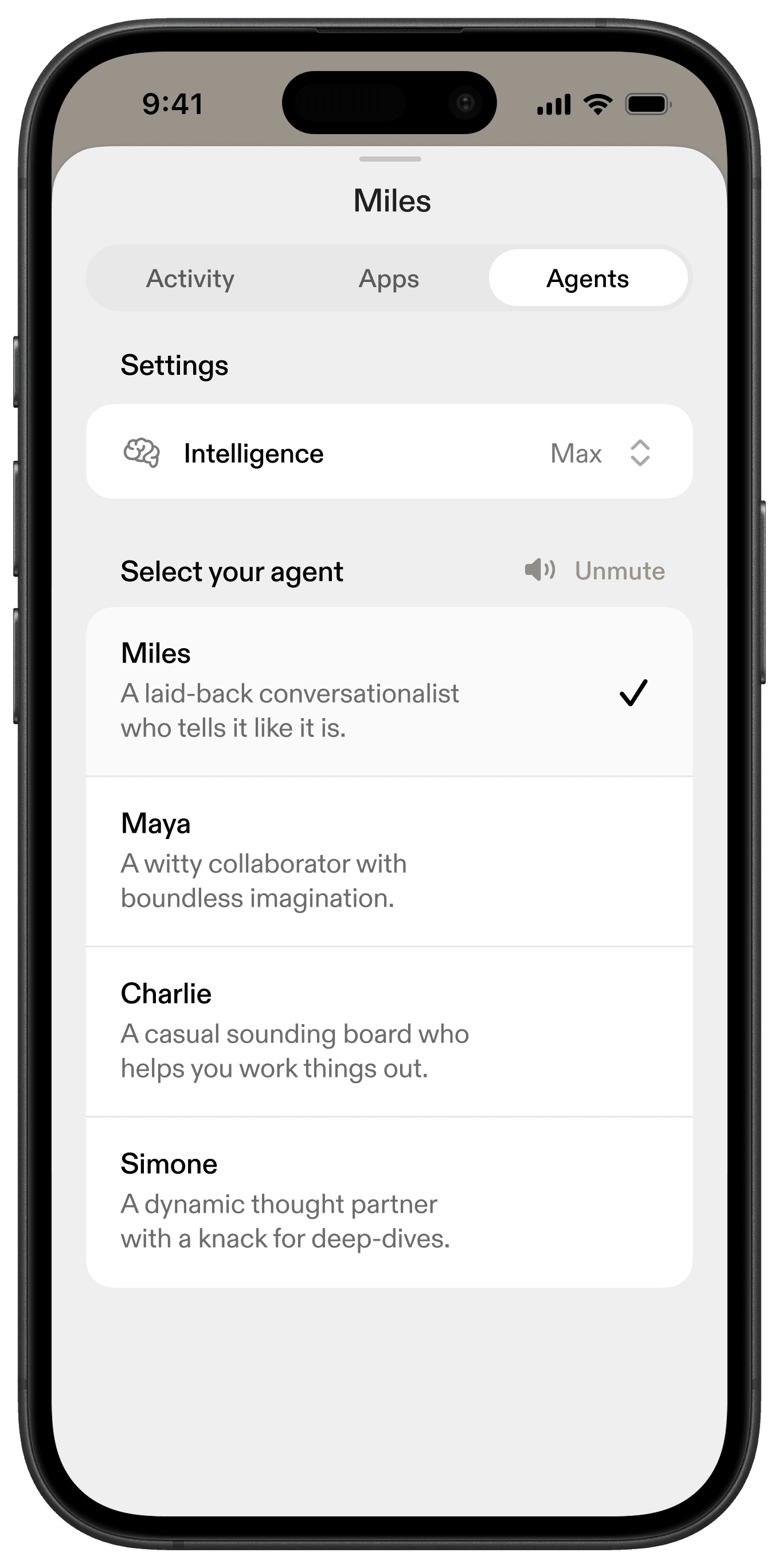 Sesame app agent picker