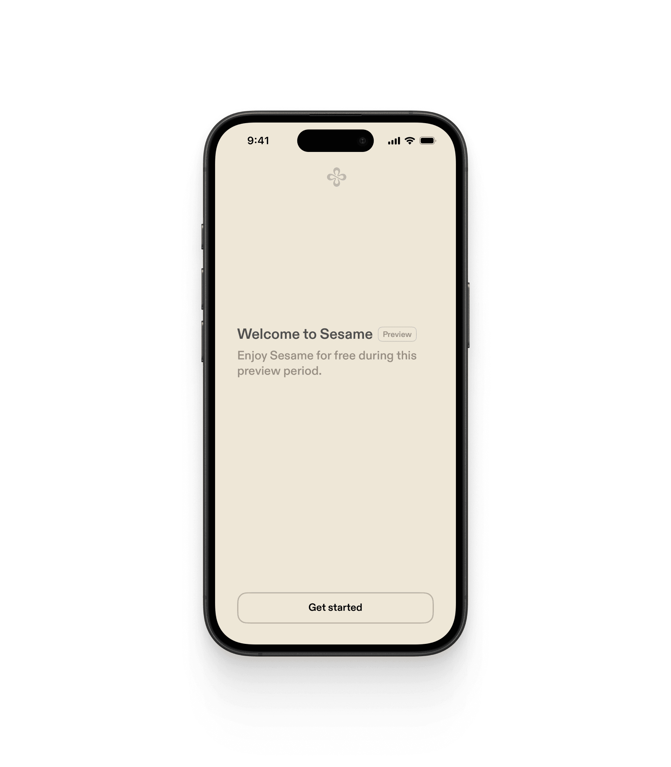 Sesame app welcome